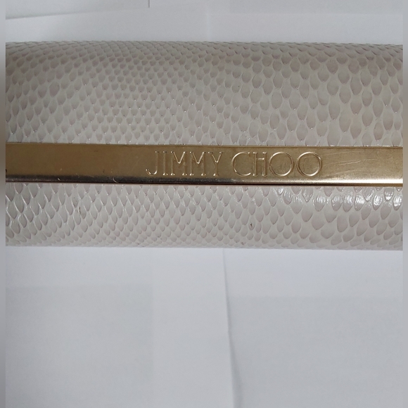 Jimmy choo Med. Hard shell Ivory snakeskin sunglasses/glasses case - Picture 2 of 5